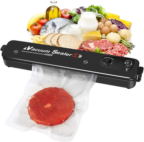 Vacuum Sealer for Food – Compact & Powerful with Visible Water Tank, 10 Reusable Vacuum Seal Bags – Portable Food Sealer for Freshness Preservation