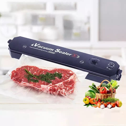 Vacuum Sealer for Food – Compact & Powerful with Visible Water Tank, 10 Reusable Vacuum Seal Bags – Portable Food Sealer for Freshness Preservation